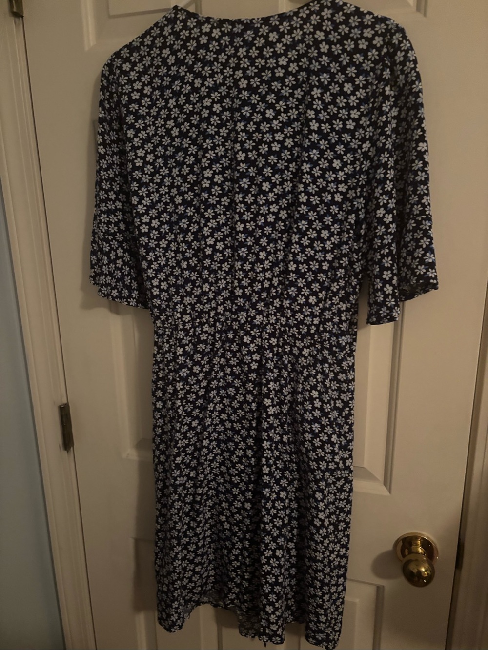Old Navy Navy and White Daisy Midi Dress
